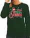 Bellatio Decorations Shoppartners Bv Foute Kersttrui / sweater - Happy Birthday Jezus - groen - voor dames - kerstkleding / kerst outfit S