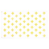AZ FLAG French White and Gold Fleur de Lis 90x60 cm Polyester 100D 2 Rings Flag