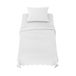 Dreamzie beddengoedset 90x190 cm - 3 stuks microvezel - hoeslaken 90x190 cm - eenpersoons onderlaken 70x260 cm - 1 kussensloop 65x65 - Oeko Tex gecertificeerd - wit