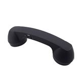 ENJOY-UNIQUE Casque et microphone sans fil style rétro, filaire, pour appels téléphoniques, Noir