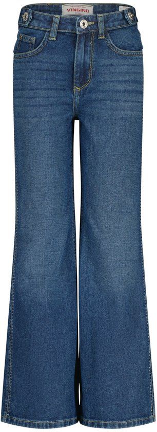 Vingino Caroline Stones Jeans Meisjes Blauw Vintage Maat 8