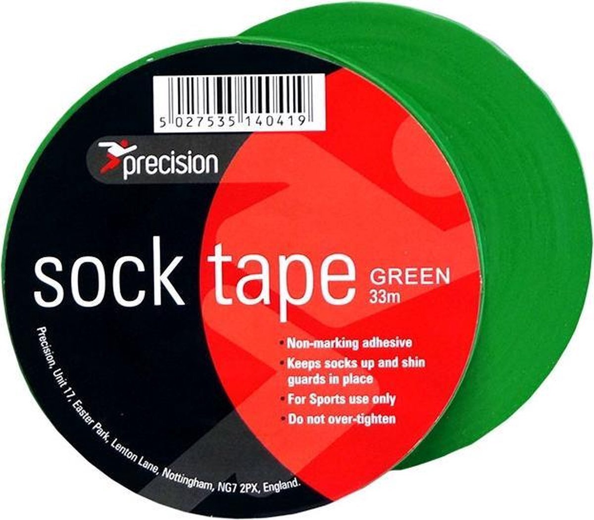 Precision Sokkentape 33 M X 19 Mm Pvc Groen 10 Stuks