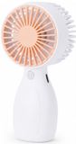 Merkloos Cooling Mini handventilator - oranje - 6 x 12 cm - USB - verkoeling in zomer - Op batterijen