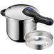 WMF Perfect Plus One Pot snelkookpan, inductie, 6,5 l, met inzetstuk, stoompan met vlambeveiliging, groot kooksignaal, 2 kookstanden, afneembare dekselgreep