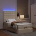 Maison Exclusive - Cadre de lit ottoman avec matelas, couleur crème, 80x200 cm, textile