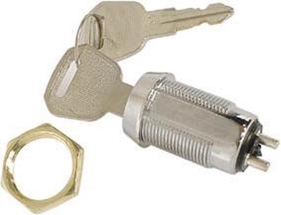 Sleutelschakelaar 1P OFF-ON (SPST) - Zilver