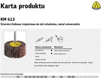 KLINGSPOR Kleinschleifmop KM 613 60 x 30 x 6 MM / 80 Graan