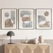 Lot de 3 affiches / posters triptyque - formes géométriques - 3 affiches - 70x100 cm (cadres non fournis) - bordure noire