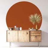 Autocollant Mural Rond - Couleur Tendance - Diamètre 90 cm - Adhésif + Protection Mate