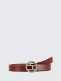 Tom Tailor - Leren riem met ronde gesp - Maat 90 - light brown uni