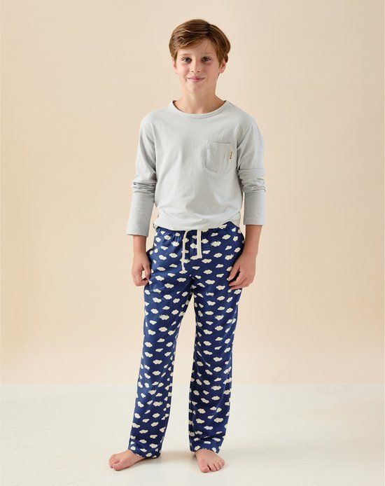 Little Label Jamie Pyjamaset Jongens Blauw Wolken 170/176