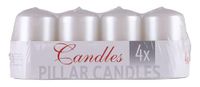 DONAU HOME Kaars zuil/advent lak/paraffinekaarsen / 50 x 80 mm / 4 stuks/witte parel/stompkaarsen rustieke kaars/decoratieve kaarsen waxkaars/ter decoratie