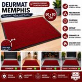 Wicotex Droogloopmat Memphis Rood 60x80cm