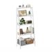 Furinno LADDER Boekenplank, 5-laags ladderplank, boekenplank, display opbergplanken, 13 x 23,6 x 53,5, voor woonkamer, thuiskantoor, wit