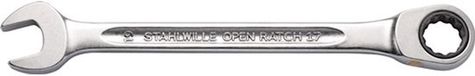 Stahlwille 40170808 17F 8 FLACH Steek-ringratelsleutel Sleutelbreedte (metrisch) 8 - 19 mm