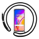 Tumundosmartphone Transparante beschermhoes voor OPPO A94 5G met zwart koord