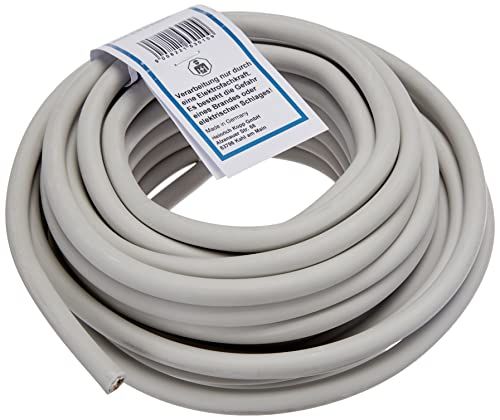 Kopp mantelleiding 5-aderig, NYM-J 5x1,5 mm2 (10m) stroomkabel voor vaste installatie, 300V/500V, elektrische leiding voor vochtige ruimtes, grijs, 153010840