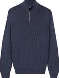 Baileys Heren Trui Ribgebreid Katoenen Pullover Dark Denim