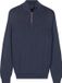 Baileys Heren Trui Ribgebreid Katoenen Pullover Dark Denim