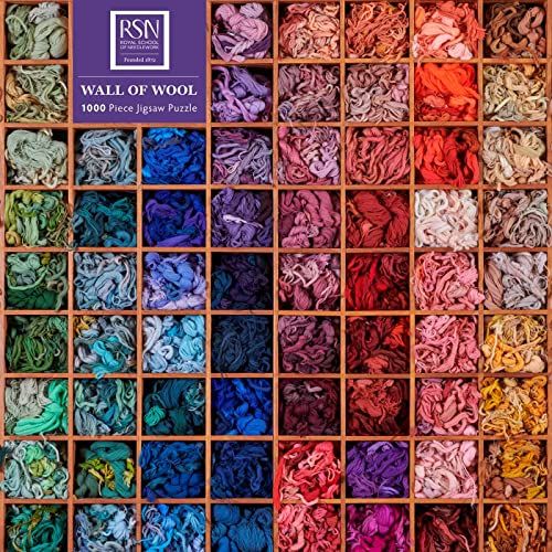 Flame Tree Gift Puzzle - Royal School of Needlework, Wand mit Wolle - 1000 Teile