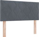 vidaXL - Hoofdbord - Donkergrijs - 90 cm - Fluweel
