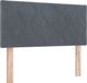 vidaXL - Hoofdbord - Donkergrijs - 90 cm - Fluweel