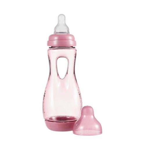 Difrax Handgreep Babyfles - 240 ml - Roze