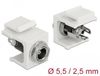 Delock Keystone Module DC 5.5 x 2.5 mm female white