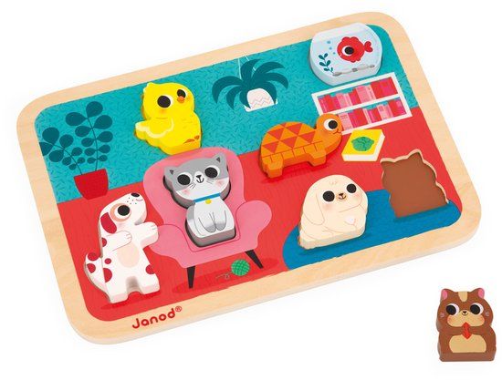 Janod - Chunky puzzel - Huisdieren