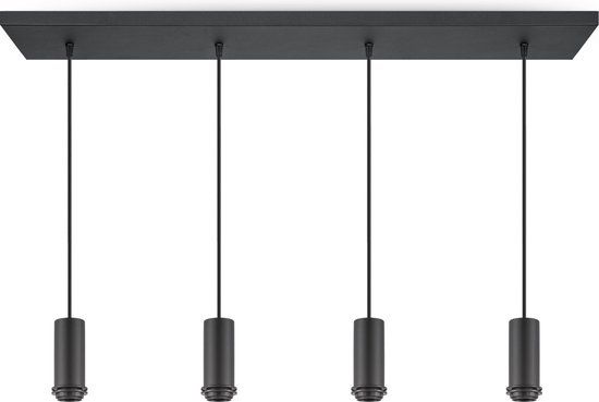 Home Sweet Home - Moderne verlichtingspendel Pendel Xxl voor lampenkap - Zwart - 98/25/137.5cm - 4 lichts hanglamp van Metaal