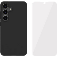 BlueBuilt Samsung Galaxy S25 Back Cover Zwart + Screenprotector Glas