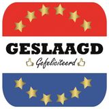 Bellatio Decorations Bierviltjes Geslaagd - 45 stuks