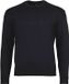 Armani Exchange Pull en maille à manches longues et col rond - Bleu Pulls