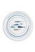 Excelsa North Sea Pizzabord van porselein, visdecoratie, blauw, 30,5 cm, 6 stuks