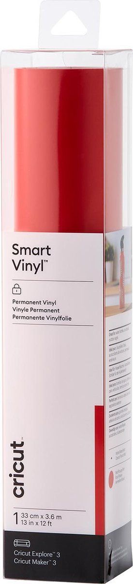 CRICUT Smart Vinyl - Permanent - Rood - 33x360cm