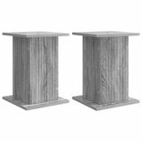vidaXL Plantenstandaard 2 stuks Grijs Sonoma 30,5 x 30 x 43 cm Bewerkt Hout