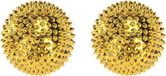 oCreon Fascia Twee magnetische massageballen - klein | Faszaballen voor zelfbehandeling met acupressuur | Inhoud: 2 "egel"-ballen in goud