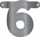 Folat Banner Letter 6 Metallic Silver