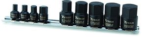 Titan Gereedschap - 9-st 1/4 en 3/8 Dr Stubb (16141)