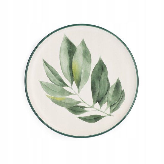 Homla Blyde Porseleinen Bord - Botanisch ontwerp, 20cm