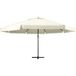 Parasol de jardin avec mât en aluminium 600 cm blanc sable