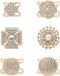 Bol 6-pack clips pour foulard avec trois anneaux pour foulards en soie - style simple - décoratif - femmes et filles