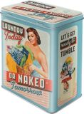 Nostalgic Art Merchandising Nostalgic-Art Tin Box L - Laundry Today Or Naked Tomorrow