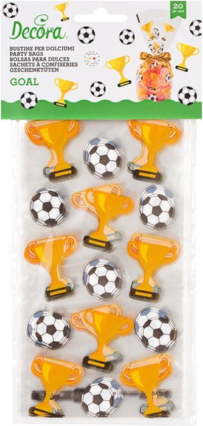 Decora Traktatiezakjes - GOAL pk/20 12.5x24cm