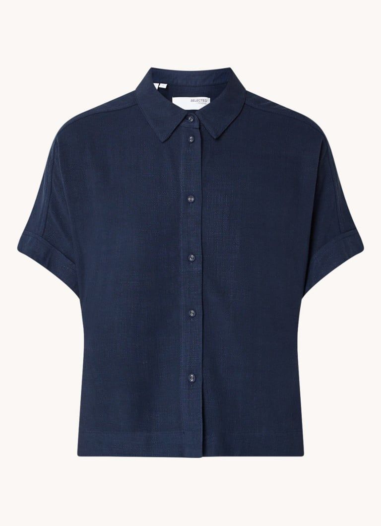 Selected Femme Viva Linen Blend Blouse