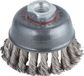 wolfcraft brosse métallique en acier inoxydable tressée