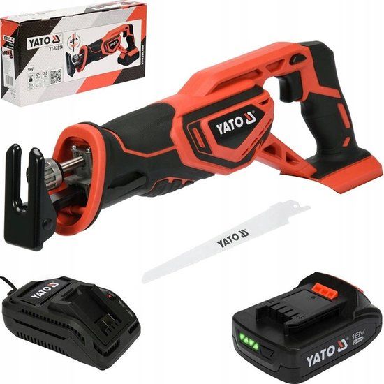 Yato Accu Reciprozaag 18V - Max. Ø 8 cm - Incl. 2Ah accu & lader en zaagblad