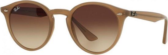 Ray-Ban RB2180 Zonnebril Rond Unisex Bruin Acetaat M/L