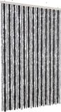 vidaXL Vliegengordijn Chenille Grijs en Zwart 118x220 cm