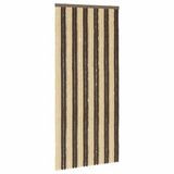 vidaXL Insecten Gordijn Chenille Donkerbruin en Beige 100 x 220 cm